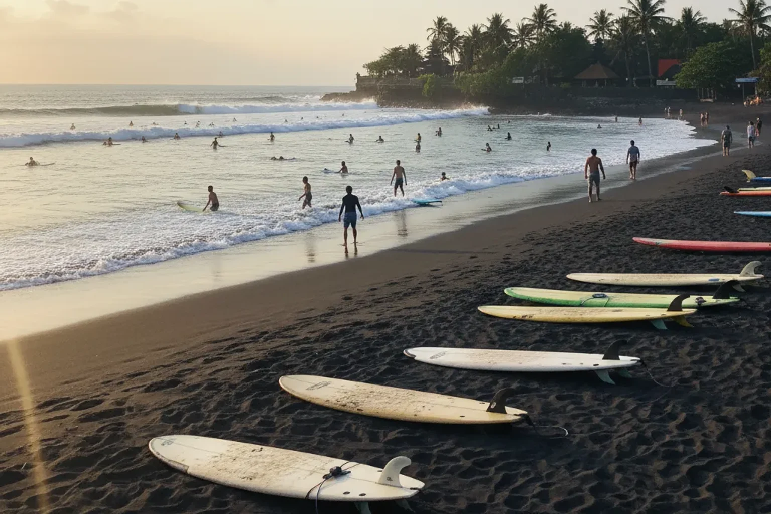 Surfing in Batu Bolong, Bali