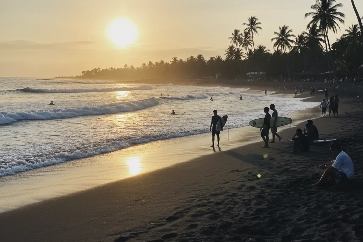 Surfing in Canggu, Bali