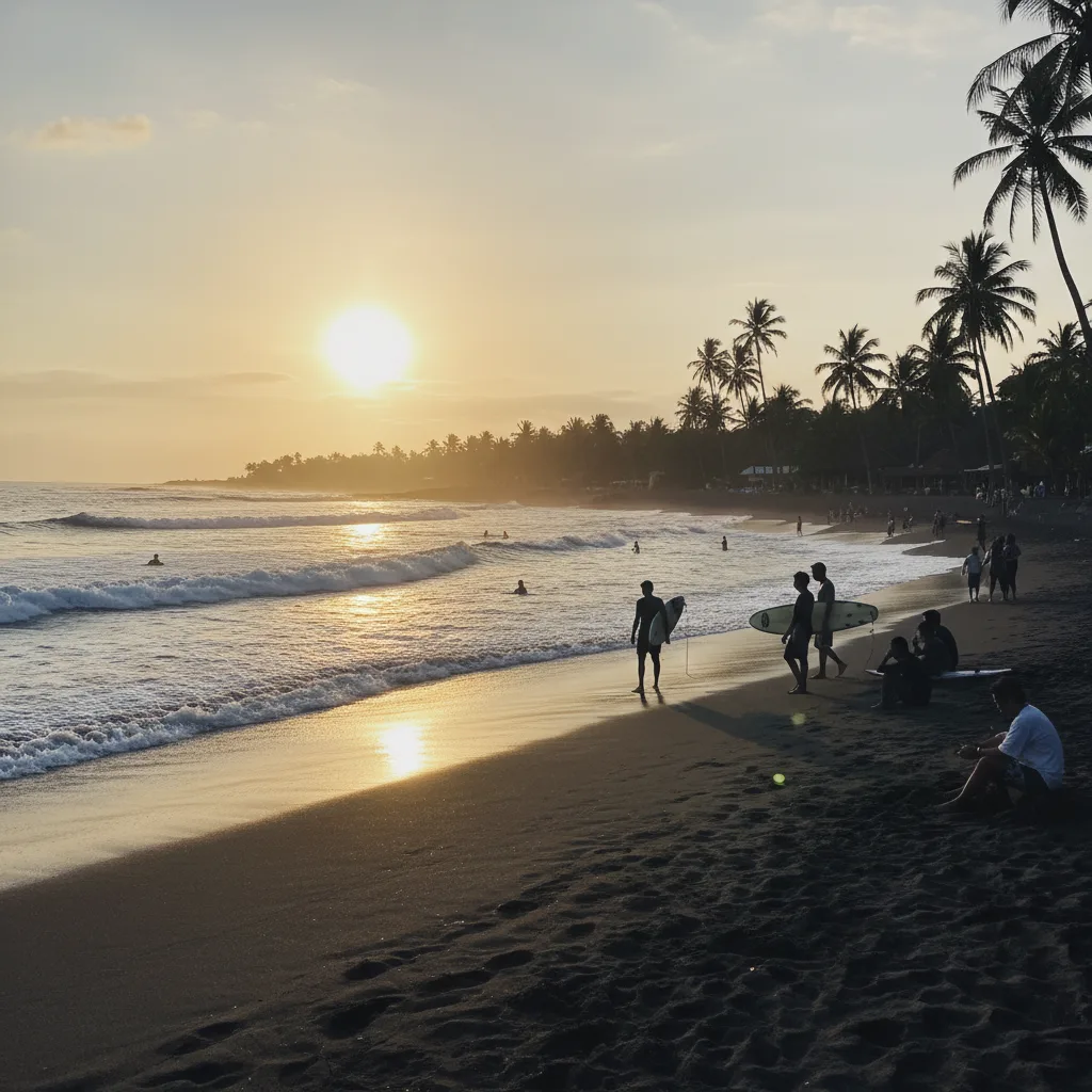 Surfing in Canggu, Bali