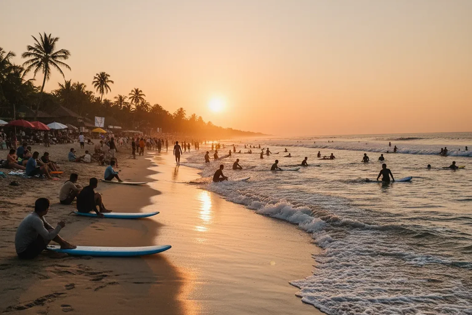 Surfing in Kuta, Bali